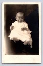 RPPC Baby Portrait Benjamin John Evans Joliet IL Postcard picture