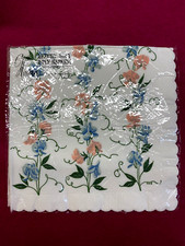 Flower Design Luxury Soft 2 Ply Dinner Napkins - 2 Packs of 10 = 20 - Vintage picture