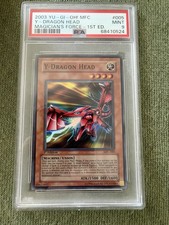 Yu-Gi-Oh Y-Dragon Head Magicians Force MFC-005 1st Edition Super Rare PSA 9 picture