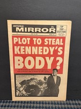 1964 National Mirror Newspaper, Plot to Steal Kennedy’s Body 10W) picture