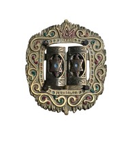 Vintage Israel Ten Commandments Brass Brass Adornment Wainberg picture