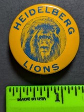 Vintage Heidelberg University Lions Pinback Pin picture