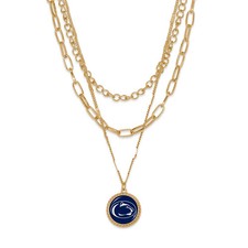 Penn State Nittany Lions, Licensed University Emblem Necklace, 18K gold plated picture