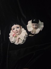 Vintage 1981 Schmid Porcelian Be a Clown  Pierrot Love Music box & Wall Plaque picture