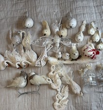 VINTAGE CLIP ON /Hang CHRISTMAS ORNAMENTS BIRDS X 30 picture
