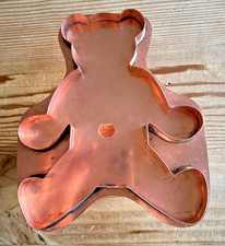 Vtg Martha Stewart for Nordstrom Copper Cookie Cutter Teddy Bear 7x6