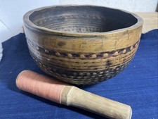 Japanese Temple Orin Bells Singing Bowls Antique 9.5 In (24cm) Diameter Rare. picture