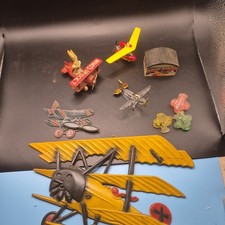 Glass Baron Handcrafted Clear gold  Airplane lot 9  bundle figurines bugs bunny  picture