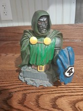 Lot of 3 busts/statues These are all loose figures Dr Doom Daredevil Morbius picture