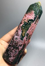 490g NATURAL ocean jasper tower QUARTZ CRYSTAL point stone HEALING picture