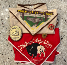 Vintage BSA Philmont Neckerchiefs and Slides 1965 & 1969 picture