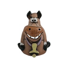 Baltic Clay Cow Coin Bank Unique Hand Made Baltic States Clay Figurine picture