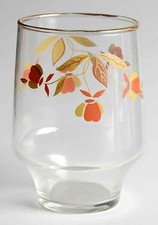 Hall Autumn Leaf 13 Oz Glassware Short Brockway Tumbler 226301 picture