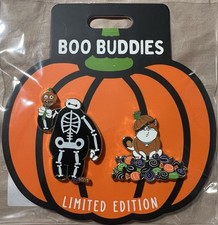 Disney DSSH Boo Buddies Baymax & Mochi Halloween 2 Pin Set LE 400 picture