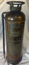 Antique Vintage Rev-O-Noc Copper & Brass Fire Extinguisher  2.5 Gallons RARE picture