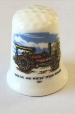 Aveling And Porter Steam Roller 1903 Thimble Vintage Souvenir Collectible picture