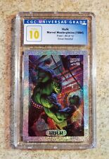 1994 Marvel Masterpieces, Hulk Silver Holofoil, CGC 10. picture