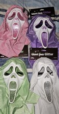 Fun World Scream Ghostface Glitter Pink Purple Green Gray Mask SET picture