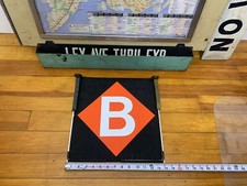 R27/30 1984 NY NYC SUBWAY ROLL SIGN B BROOKLYN BRIGHTON MANHATTAN BRIDGE HARLEM picture