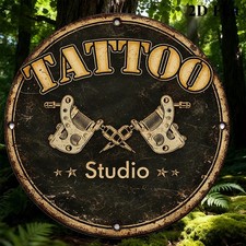 Tin Metal Signs Home Décor 8x8 Inch Round, 