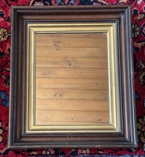 Antique Victorian Gold Gilt Walnut ? Mirror Frame Black Wood 12.25 X 14.25” picture