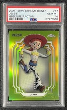 JESSIE PSA 10 2024 TOPPS CHROME DISNEY #67 GREEN REFRACTOR 45/99 TOY STORY picture