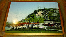 England Ilfracombe Capstone Hill Antique Reverse Glass Painting Wall Hanging 4x6 picture