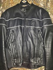Authentic Harley-Davidson Black Label #1 Vintage Motorcycle Leather Jacket picture