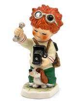 Goebel Charlot Byj BYJ 79 Camera Shy Redhead Figurine with Dog picture