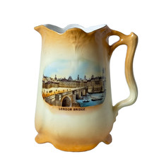 LONDON BRIDGE - ENGLAND UK Souvenir ANTIQUE CHINA TRINKET CREAMER picture