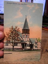 G6 Old ASHLAND OHIO Postcard Disciple Church  DEMOLISHED Where Was It Located ? picture