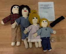 Vtg Hyland's Anatomically Real People Cloth Therapy Dolls Family of 4 Caucasian picture