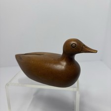 Vintage Hand Carved Wooden Duck By Wolverine Hand Carvers Of Grand Rapids picture