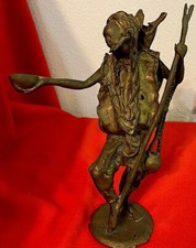 Rare Niger Republic Statuette. Bronze. From Remote Countryside. Vintage. picture