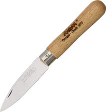 MAM Small Brown Beechwood Folding Stainless Drop Point Pocket Knife 2A picture
