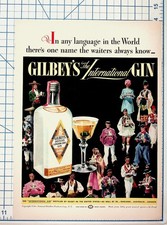 1940 Gilbey's Gin Vintage Magazine Ad 
