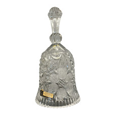 PbO 24% Lead Crystal Clear Hand Cut Glass Bell Western Germany 7 1/2
