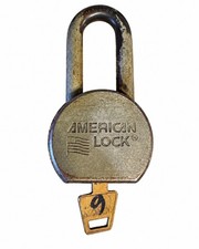 Vintage American Lock Series 700 Padlock Solid Steel WMN Stamp A Cylinder W Key picture