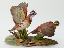 Andrea DOUBLE BOBWHITE Porcelain Bird Figurine #6954 dated 1983 - Vintage picture
