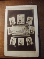 RARE Original Cabinet card Photo Arctic expedition Ill fated USS Jeannette 1879 picture