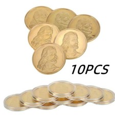 10pcs Jesus Christ & the Last Supper Gold Plated Coins Great Religious Keepsakes picture