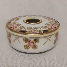 Hand Painted Porcelain Floral Hair Receiver picture