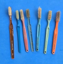 Mid Century Vintage Toothbrush Lot c1950s-1960s ButterGum Colgate Tek Pro USA picture