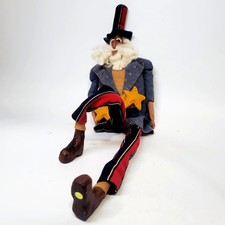 Vintage ESC Trading Kindred Spirits Primitive Uncle Sam Folk Art Doll NOS picture