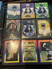 Mighty Morphin Power Rangers Non-Sport Trading Card Lot Green/White Foil picture