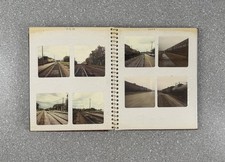 Vintage Trains Railroad Locomotives Original Photo Album Lot ~50+ Color Photos picture