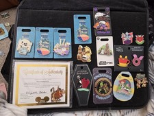 Disney Pin Lot (16) Authentic Carded and Uncarded Pins picture