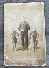 Antique Waino & Plutano Wild Men of Borneo Barnum Circus Sideshow Cabinet Photo picture