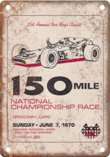 Rex May's Classic Vintage Racing Program Reproduction Metal Sign A1163 picture