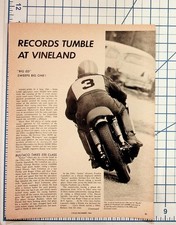 1964 CYCLE Magazine Pages Motorcycle Racing Vineland NJ AAMRR Big Ed Bultaco picture